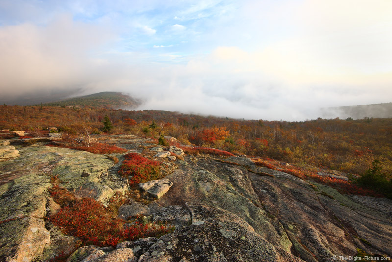 Fog on Cadillac Mountain, Acadia National Park, Maine